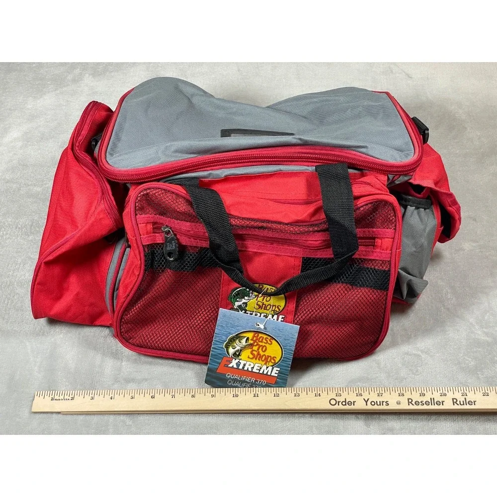 Bass Pro Shops Extreme Qualifier 370 Tackle Bag Fishing Gear Storage Red NWT